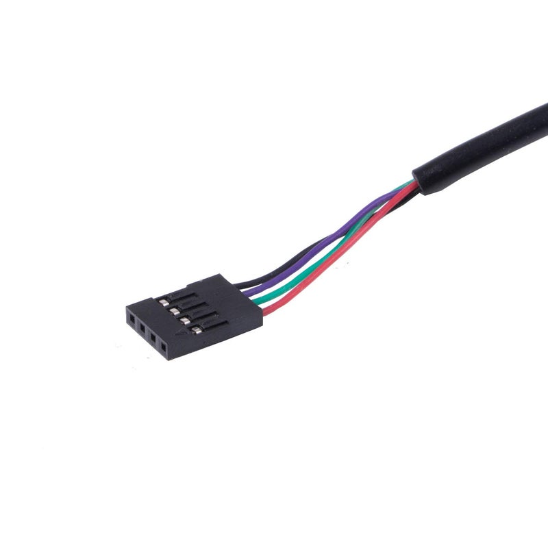 Suamdoen RJ11 6P4C Female to DP 4P Male Telephone Panel Mount LAN Network Ethernet Extension Cable 15cm - Image 2